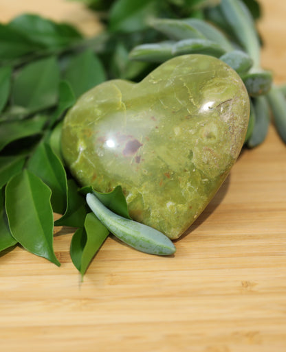 Green Opal Heart