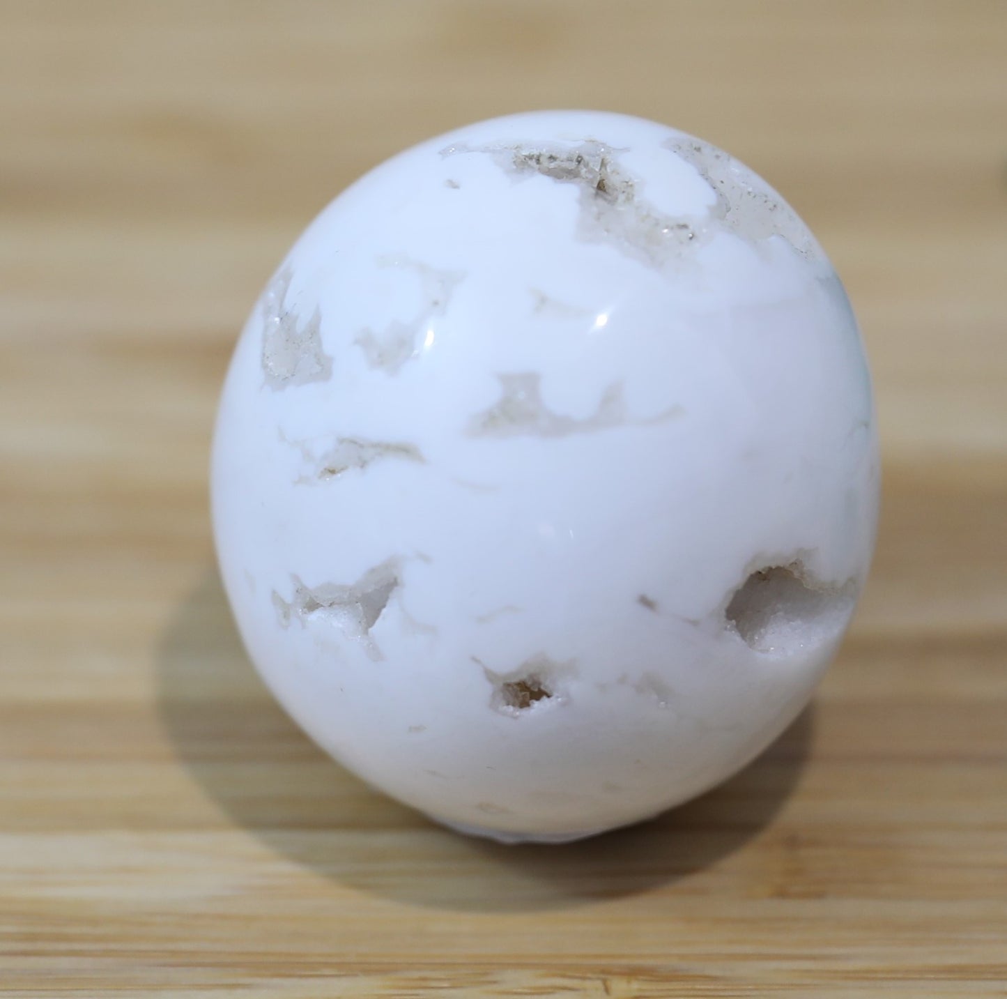 Drusy White Sphere