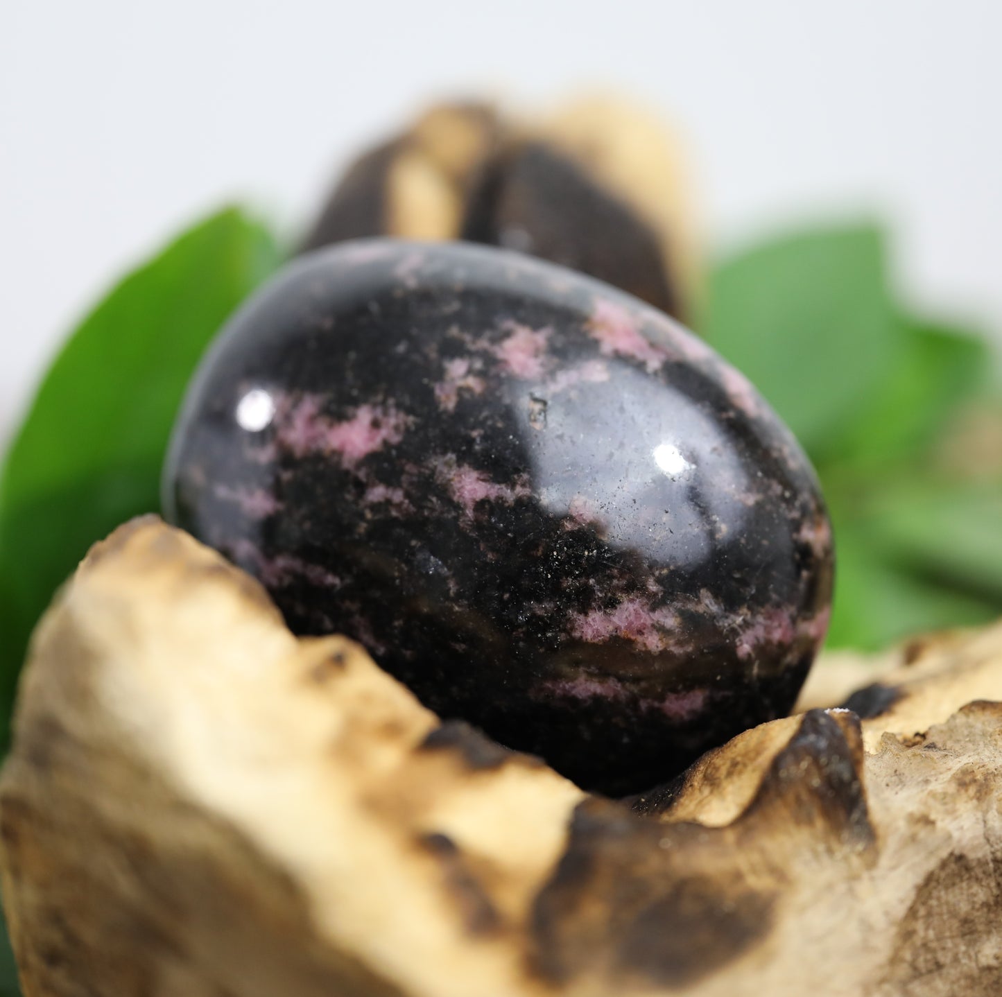 Rhodonite Palm Stone